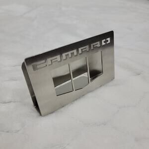 GM Licensed Chevrolet Camaro 2016 Brushed Stainless Steel Business Card Holder
